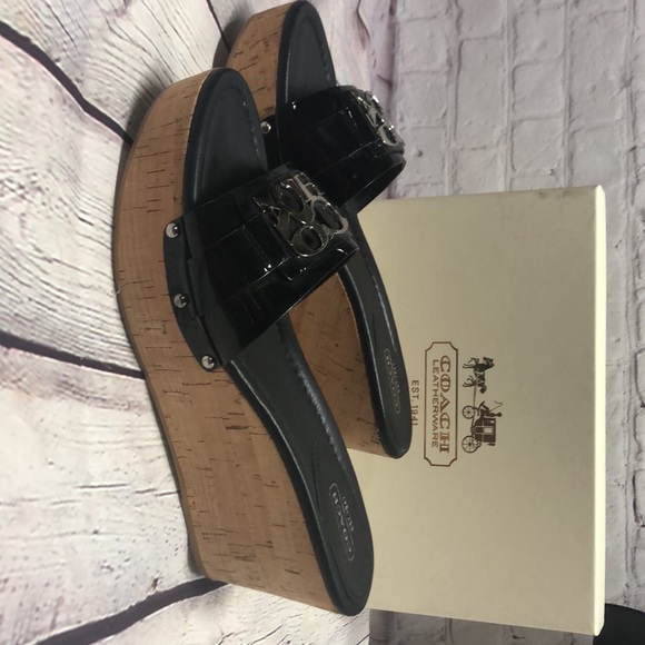 Coach Black cork wedge - Picture 3 of 9